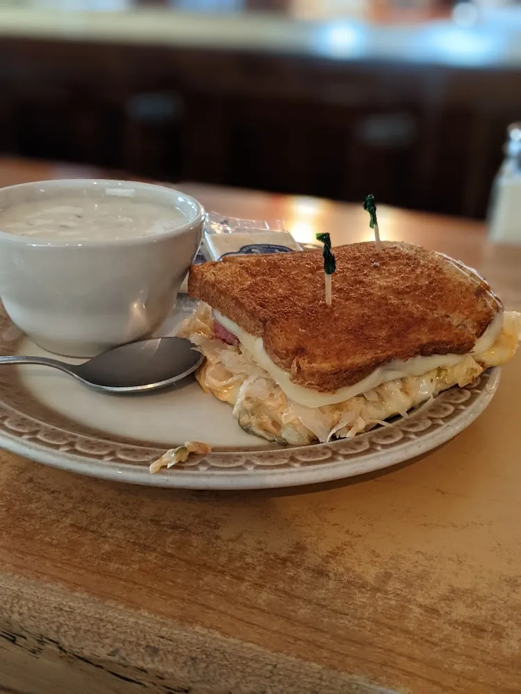Grilled Sausage and Sauerkraut with Homemade Clam Chowder