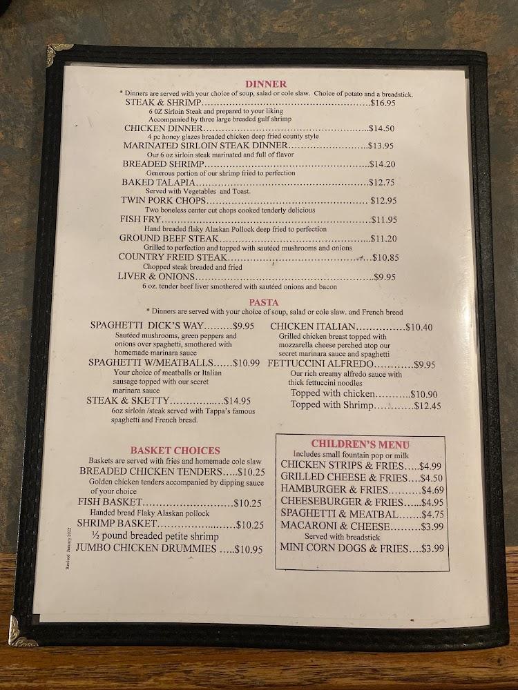 Tappa Keg Inn Menu image 3
